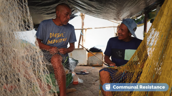 | Mending the nets in a collective shelter Rome Arrieche | MR Online